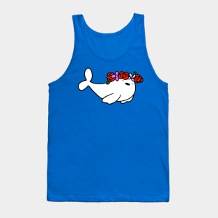 Flower Crown Baby Harp Seal Tank Top